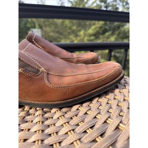 Sandro Moscoloni Easy Leather Venetian Loafer Shoes Men's Brown Size US 13 - Picture 11 of 16